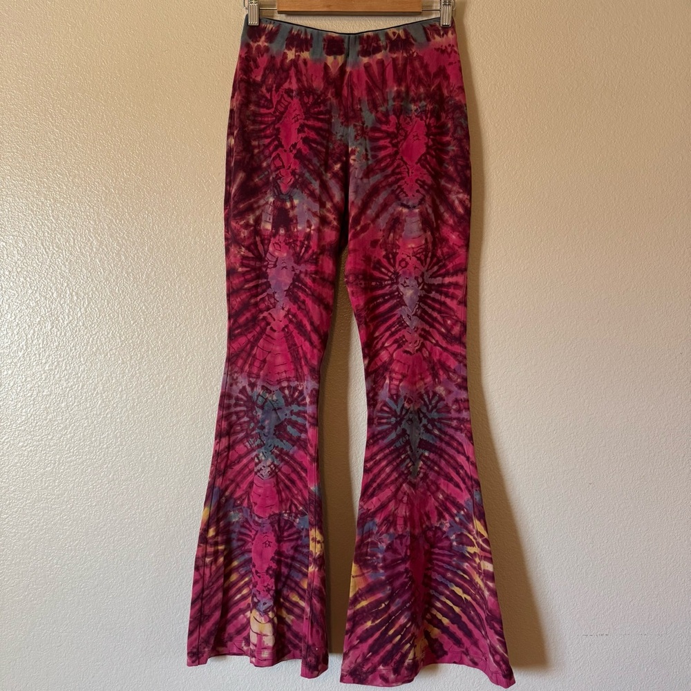 Pink Hippie Bell Bottom Leggings